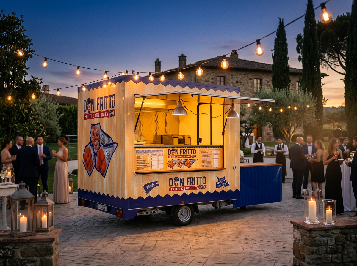 Food trailer a un evento in villa
